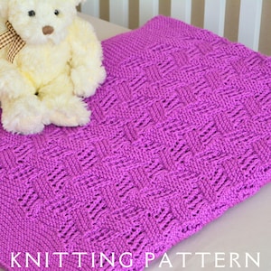 Baby Blanket Knitting Pattern D.K. Design 10 Instant PDF Download For You To Knit Yourself Baby Blanket Knitting Patterns