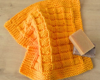 Wash Cloth Knitting Pattern Cotton Dishcloth Design 2 Instant PDF Download For You To Knit Yourself