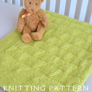 Easy Baby Blanket Knitting Pattern D.K. Design 12 Instant PDF Download For You To Knit Yourself Baby Blanket Knitting Patterns