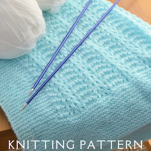 Baby Blanket Knitting Pattern D.K. Design 7 Instant PDF Download For You To Knit Yourself