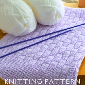 Baby Blanket Knitting Pattern D.K. Design 4 Instant PDF Download For You To Knit Yourself Easy Baby Blanket Knitting Patterns