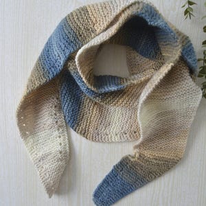 Triangle Scarf Knitting Pattern The Weekend Scarf Instant PDF Download For You To Knit Yourself