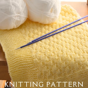 Baby Blanket Knitting Pattern D.K. Design 5 Instant PDF Download For You To Knit Yourself Easy Baby Blanket Knitting Patterns