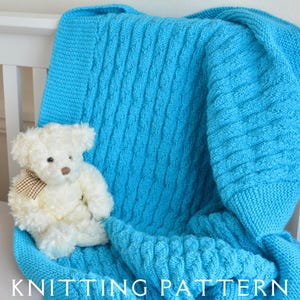 Easy D.K. Baby Blanket Knitting Pattern Design 8 Instant PDF Download For You To Knit Yourself Beginner Baby Blanket Knitting Patterns