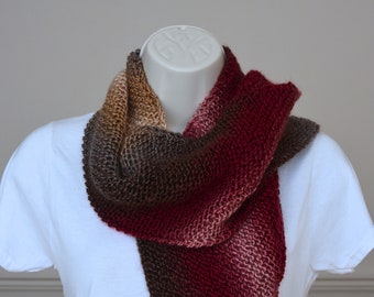 Bias Scarf Knitting Pattern The Breezy Scarf Instant PDF Download For You To Knit Yourself