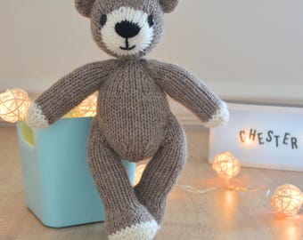 Teddy Bear Knitting Pattern Chester Bear Soft Toy PDF Pattern To Knit Yourself