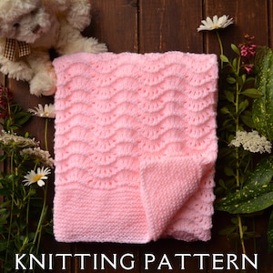 Baby Blanket Knitting Pattern D. K. Design 6 Instant PDF Download For You To Knit Yourself