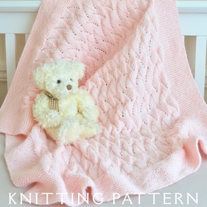 Lacy Baby Blanket Knitting Pattern D.K. Design 15 Instant PDF Download For You To Knit Yourself Baby Blanket Knitting Patterns