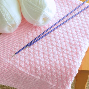 Baby Blanket Knitting Pattern D.K. Design 1 Instant PDF Download For You To Knit Yourself Easy Baby Blanket Knitting Patterns