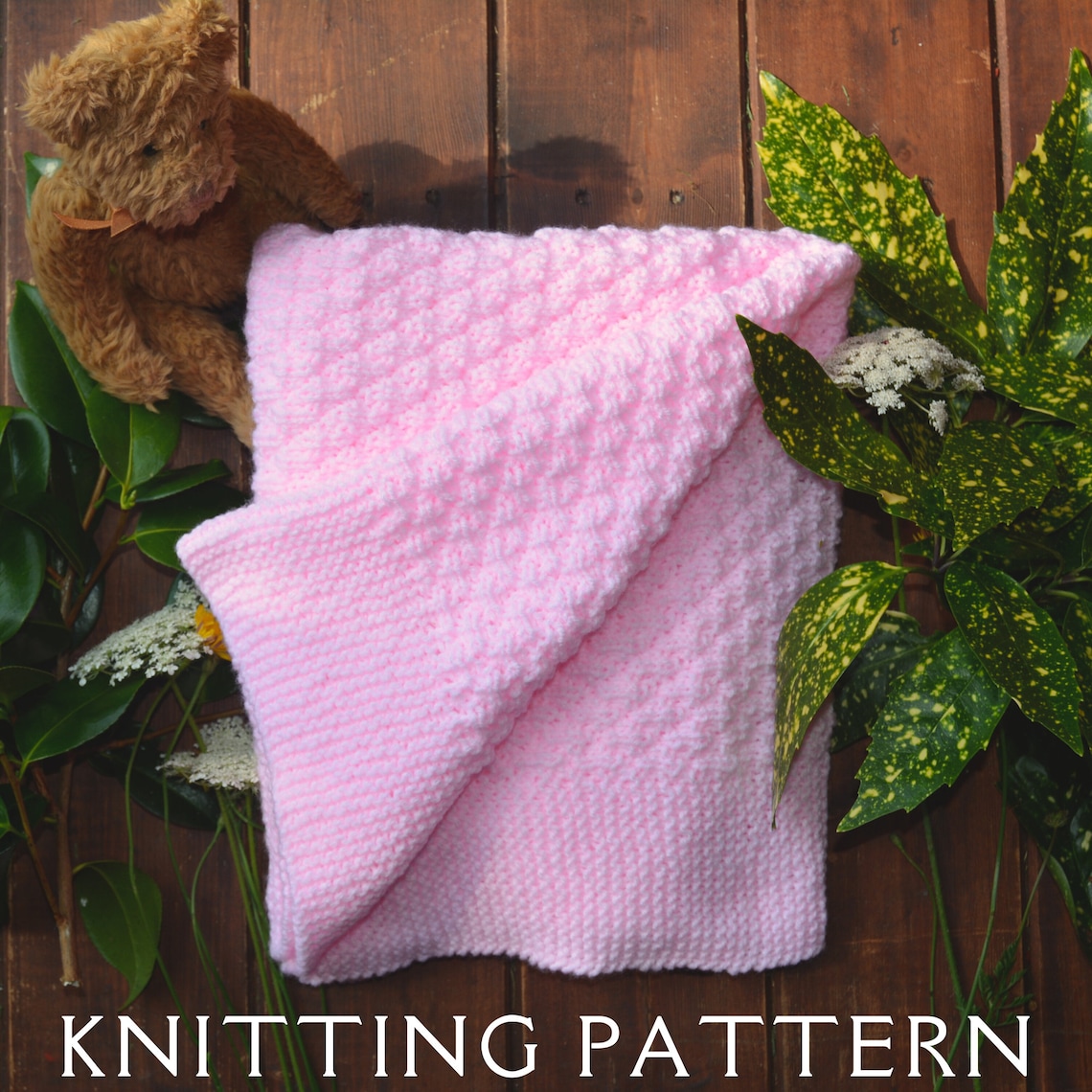 Baby Blanket Knitting Pattern D.K. Design 1 Instant PDF Download for ...