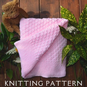 Easy D. K. Baby Blanket Knitting Pattern Design 1 Instant PDF Download For You To Knit Yourself