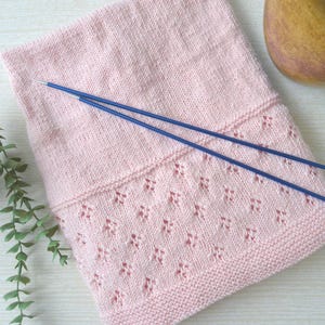 Baby Blanket Knitting Pattern D.K. Lace Lily Baby Blanket Instant PDF Download For You To Knit Yourself Baby Blanket Knitting Patterns