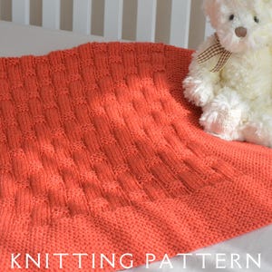 Baby Blanket Knitting Pattern D.K. Design 9 Instant PDF Download For You To Knit Yourself Easy Baby Blanket Knitting Patterns