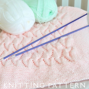 D.K. Baby Blanket Lacy Knitting Pattern Design 15 Instant PDF Download For You To Knit Yourself Baby Blanket Knitting Patterns