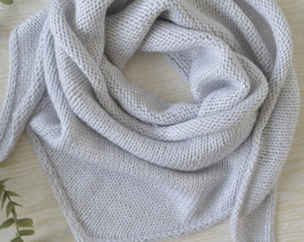 Bandana Scarf Knitting Pattern Triangle Scarf Neckerchief Headscarf Sierra Scarf Instant PDF Download For You To Knit Yourself