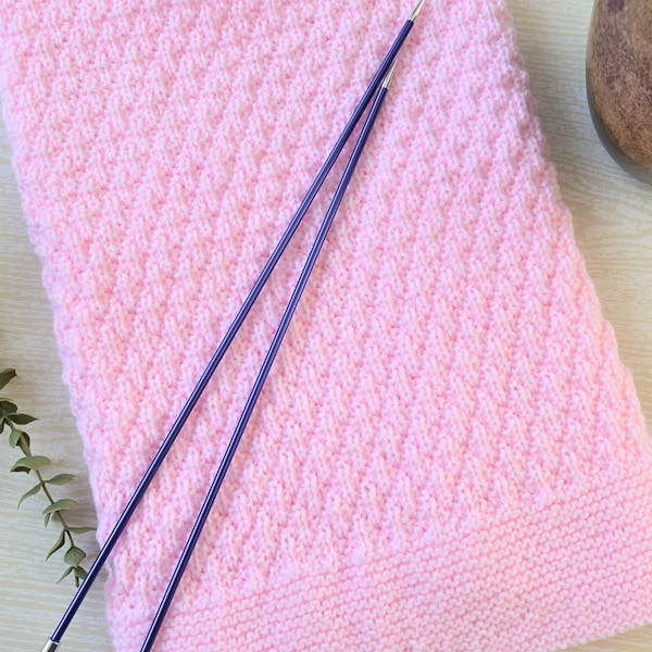 Baby Blanket Knitting Pattern D.K. Design 1 Instant PDF Download For You To Knit Yourself Easy Baby Blanket Knitting Patterns