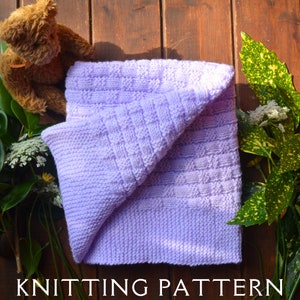 Easy D. K. Baby Blanket Knitting Pattern Design 4 Instant PDF Download For You To Knit Yourself