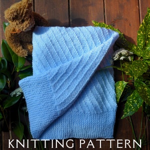 Easy D. K. Baby Blanket Knitting Pattern Design 2 Instant PDF Download For You To Knit Yourself