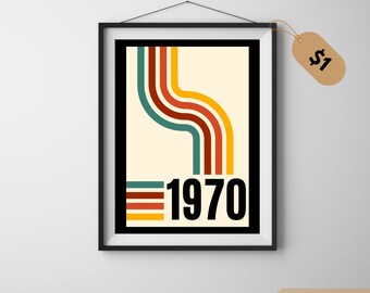 Retro Vintage druckbare Wand-Kunst-Dekor, Kunst-Dekor für Haus und Büro. Digitaler Download Hochwertige druckbare Wandkunst!