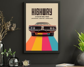 Retro Landstraße Anzeige Vintage druckbare Wand-Kunst-Dekor, Haus und Büro. Digitaler Download Hochqualitative druckbare Kunst in 5 Größen!