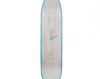 Horloge murale skateboard - Brut, Bleu, Vert