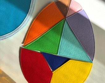 Handmade Felt Tangram Puzzle | Montessori STEM Learning Toy