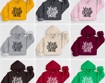 36X Gildan 18500 Hoodie Mockup Bundle, G180 Flat Lay Hoodie Mock-up Bundle, Real Plain Folded Flatlay Mock Minimal Neutral Simple Aesthetic