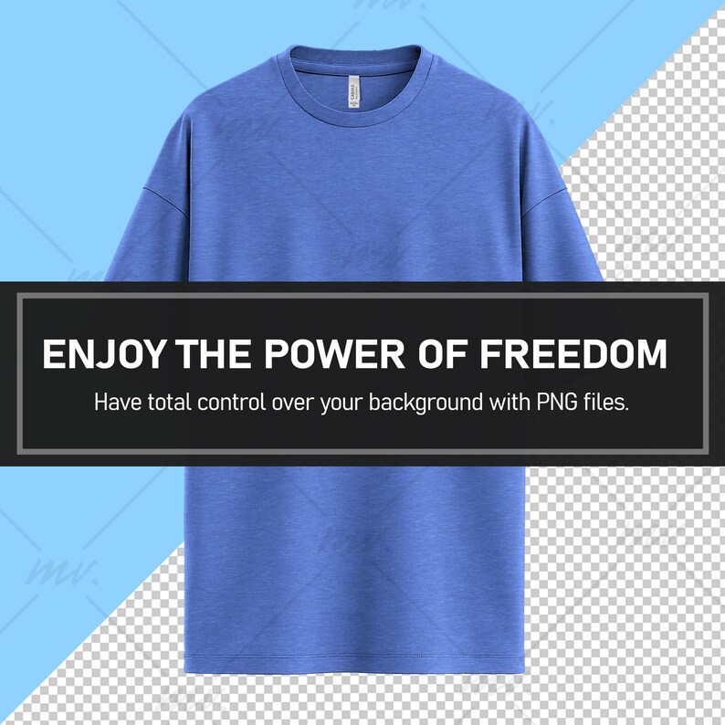 May include: A plain blue t-shirt with a crew neck. The t-shirt is made of a soft, comfortable fabric.  ENJOY THE POWER OF FREEDOM. Have total control over your background with PNG files.