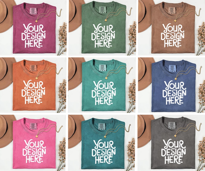 Comfort Colors 1717 mockup, C1717 t-shirt mockup, folded tee mockup, flatlay shirt mockup, garment dyed shirt mockup, unisex t-shirt mockup, Comfort Colors tee mockup, flatlay mockup bundle, t-shirt mockup bundle, folded shirt mockup, apparel mockup, clothing mockup, t-shirt photography, shirt mockup for Etsy, product display mockup, tee mockup for shops, realistic tee mockup, Comfort Colors mockup set