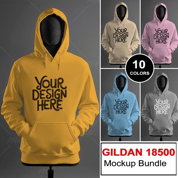 Gildan 18500 Hoodie Mockup, Hooded Sweatshirt Mockup, Mannequin Hoodie Mockup, Hood Up Mockup, G185 Mockup, Unisex Gildan Hoodie Mock up