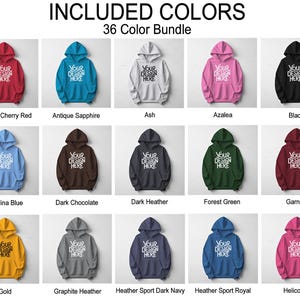 36X Hoodie Mockup Bundle, Flat lay Gildan 18500 Mockup Bundle, Hooded Sweatshirt Mock up Bundle  G 185 Gildan Hoodie Mock ups, Simple Hoodie, unisex hoodie mockup, no strings hoodie mockup, professional hoodie mockup, instant downloadable hoodie mockup, hood mockup, cheap hood mockup, real hoodie mockup,