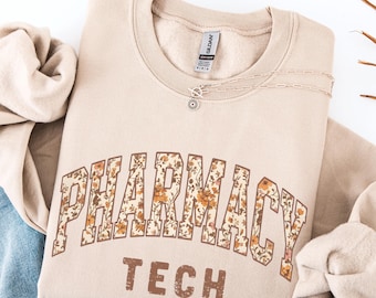 Apotheken-Tech-Sweatshirt mit Herbstfarben | Gemütliches Apotheker Geschenk | Herbst Apotheke Techniker Pullover