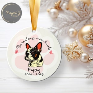 Personalized Dog Memorial Ornament Custom Pet Memorial Ornament Dog Remembrance Gift Pet Lover Gift Remembrance Ornament Christmas Decor