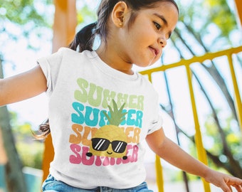 Mehrfarben Sommer-Kind-Shirt Sommer-T-Shirts für Kinder Sommer-Hemden Urlaub Tees Kind Urlaub Shirts Sommer-Saison Shirt Sommer-Liebhaber-Shirt