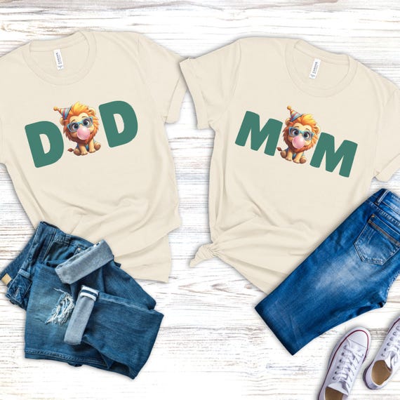 Jungle Birthday Shirts for Mom and Dad, Safari Family Matching