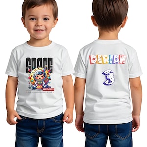 Personalized Space Birthday Shirt, Astronaut Theme Tee for Boy with Name and Age, Space Birthday Toddler Tee, 3rd Birthday Tee, 1st Birthday