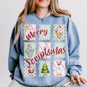 Merry Scriptstmas  Comfort Colors Shirt, Fun Christmas Pharmacist Shirt, Holiday Pharmacy Tech Shirt, Christmas Gift,  Healtcare Worker Gift