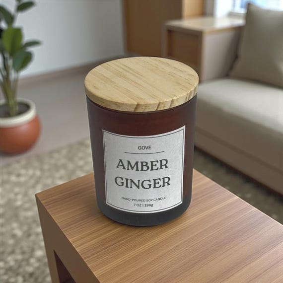 Amber Ginger - Scent candle