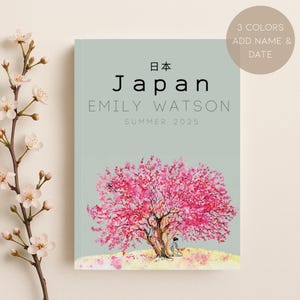 Diario de viaje personalizado de Japón: regalo perfecto para cumpleaños, Navidad, boda: diario de tapa dura para recuerdos y recuerdos: regalo para parejas