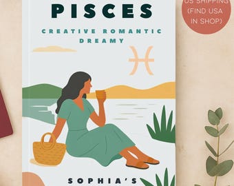 Pisces Travel Journal – Zodiac Notebook for Creative Dreamy Journeys, Astrology Gift for Pisces