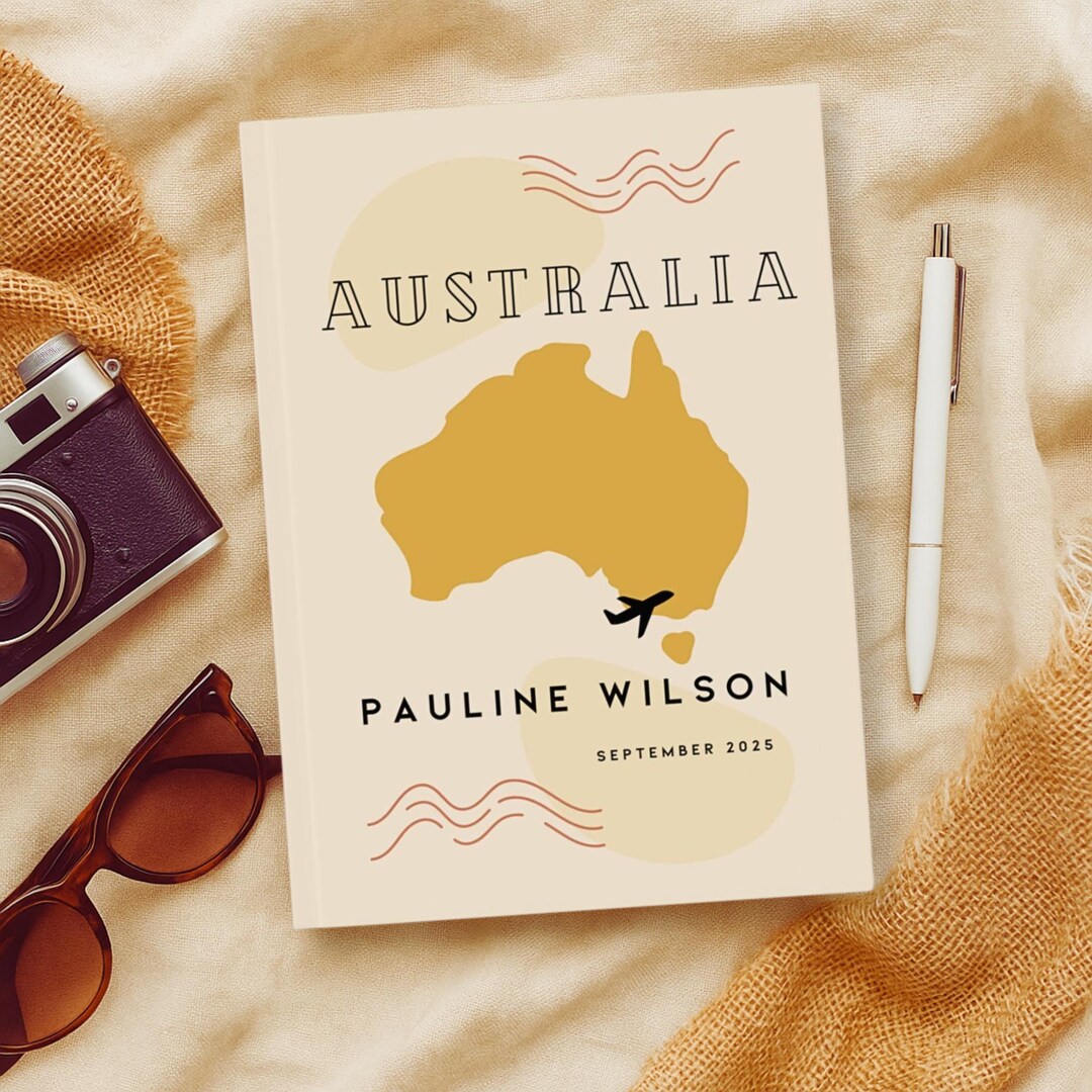 Personalized Australia Travel Journal Custom Trip Planner Vacation ...