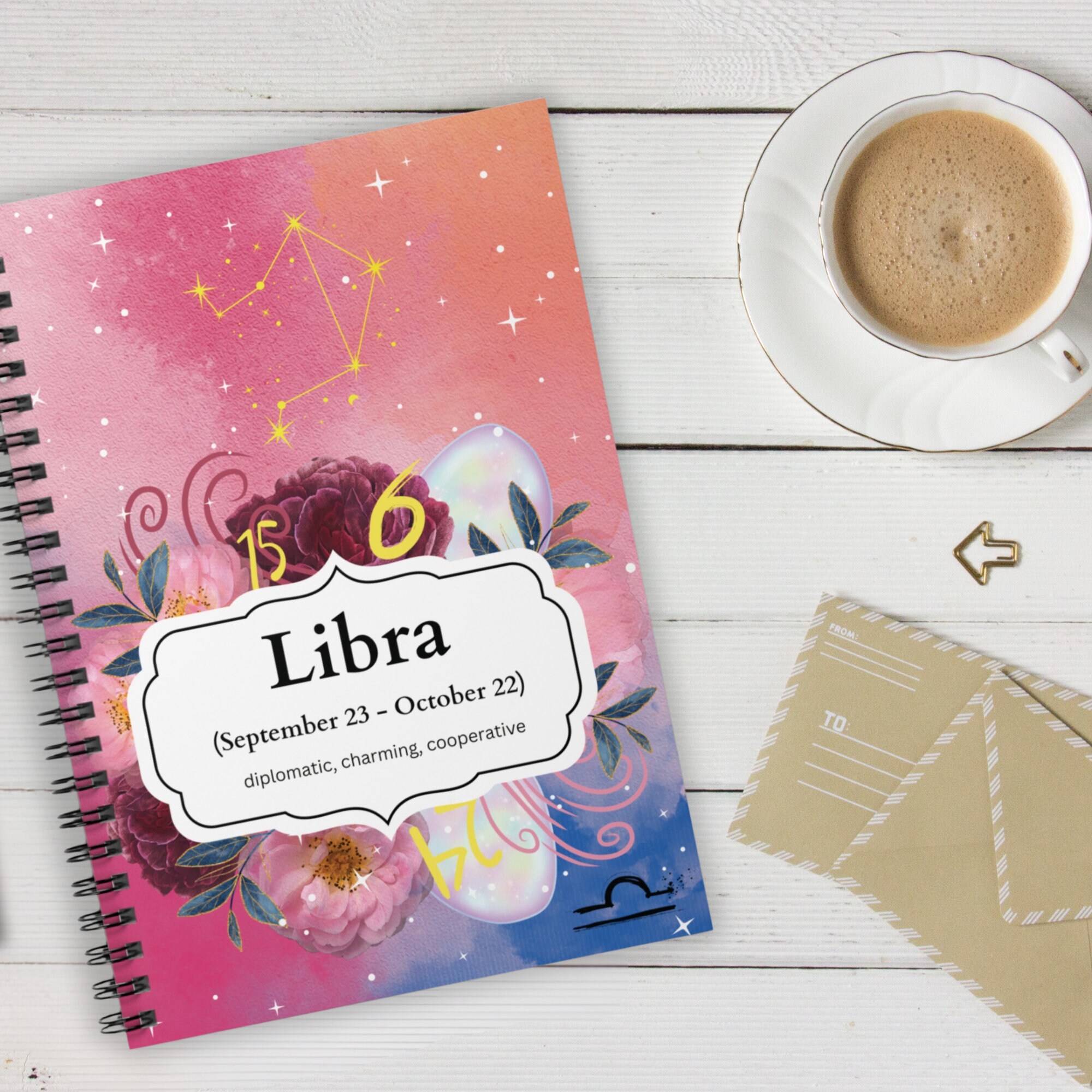 Personalized Libra Notebook, Zodiac Libra Gifts for Men and Women, Libra  Birthday Gift, Custom Celestial Journal