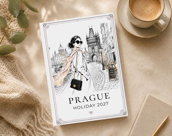 Personalized Prague Travel Journal – A5 Hardcover, Lined or Blank Pages for Czech Republic Trips
