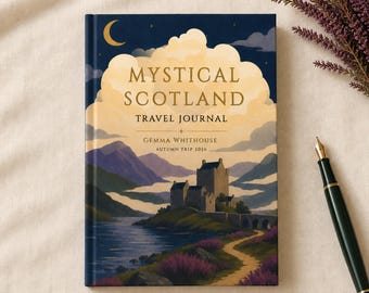 Personalised Scotland Travel Journal – Scottish Highlands Trip Diary, Custom Castle Adventure Notebook