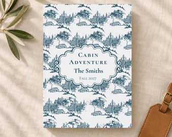 Personalized Cabin Journal, Custom Family Name Notebook, Family Cabin Vacation Memory Book, Cabin Adventure Keepsake Gift for Couples