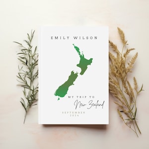 Personalisiertes Kiwi Neuseeland Reisetagebuch für Sie Him, Hardcover Buch Reisegeschenk für Paare, Gap Jahr Abenteuer Journal, Reisegeschenke