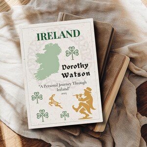 Carnet de voyage Irlande 2025 Carnet de voyage personnel d'inspiration celtique, carnet de souvenirs de voyage en Irlande avec carte, cadeau d'art Shamrock pour les amateurs d'Irlande