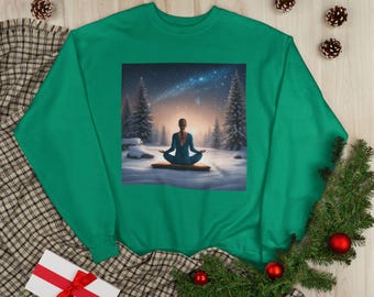 Unisex EcoSmart®  Sweatshirt I  ChristmasSpirit I  HolidayVibes I CozyChristmasI  DigitalAsanasHub I  YogaInspiredGifts I Free Shipping