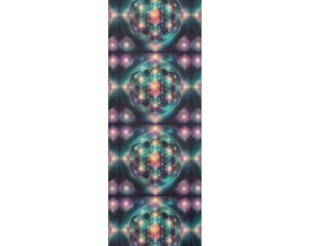 Yoga Mat -24" x 72" Sacred Geometry Foam  Lightweight, Cushioned, and Stylish