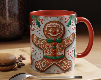 Gingerbread Man Warrior II Mug Holiday Cheer Meets Yoga Vibes I free shipping